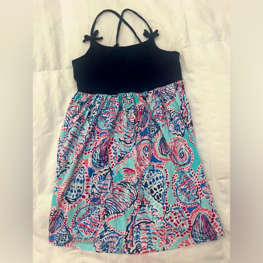 Lilly Pulitzer girls 8/10 Colorful Shell Print Dress